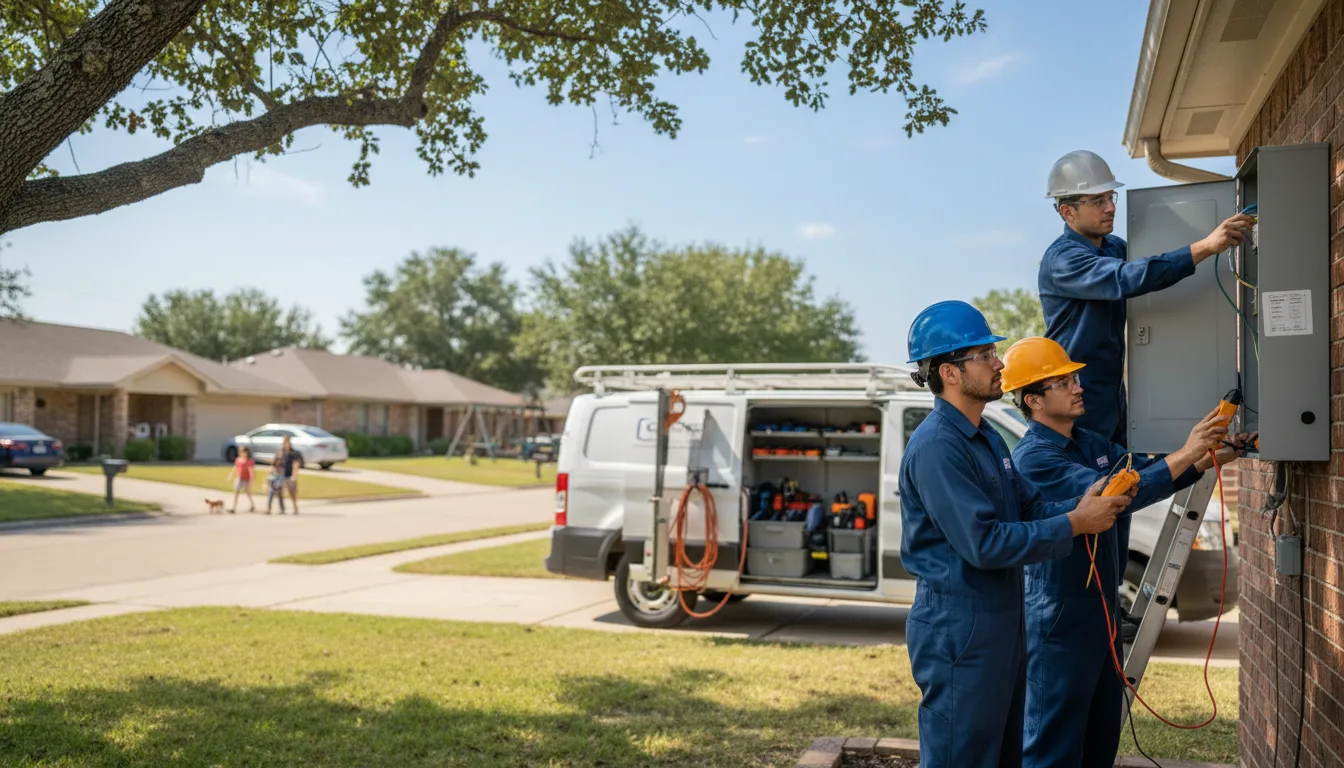 Certified electrician providing emergency electrical services in Red Rock, TX
